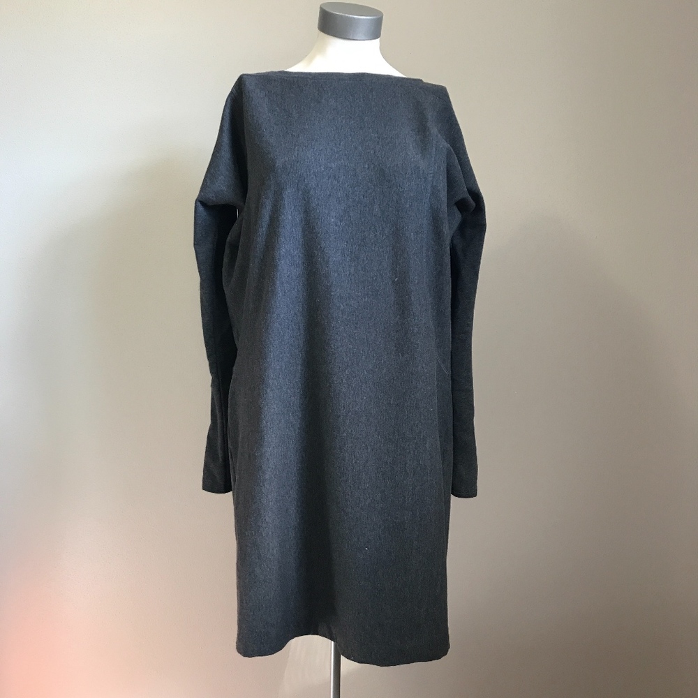 Athleta Casual Slouchy Grey Long Sleeve Dress
